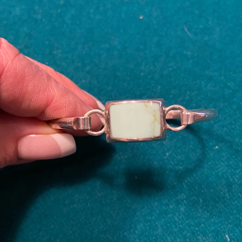Sterling silver and turquoise cuff bracelet. New